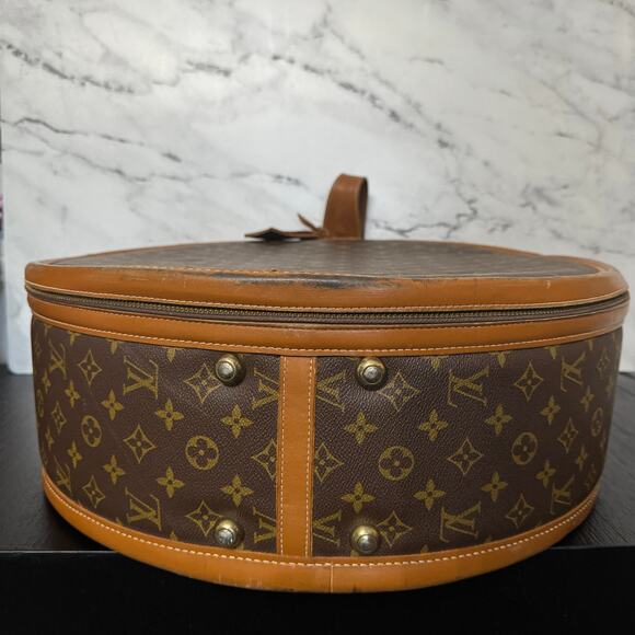 Louis Vuitton French Co. Hat Box bag Vintage Boite Chapeau monogram LV trunk - Picture 6 of 16